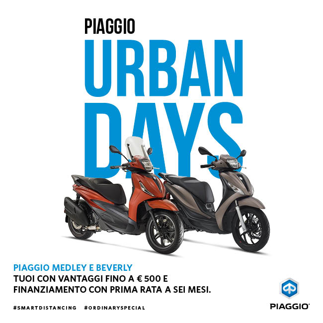 Piaggio Urban Days Fino a 500€ di vantaggi